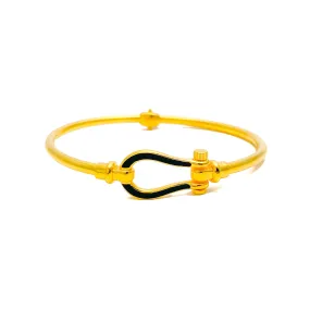 Attractive Vanki Loop 21k Gold Bangle Bracelet