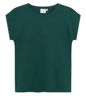 DEDICATED Visby base t-shirt dark green pine women