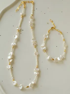 Golden Fusion Baroque Pearl Necklace