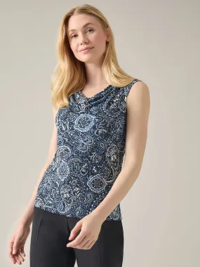 Petite Cap Sleeve Paisley Tank, Everyday Knit